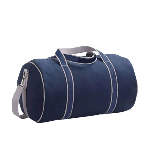 Lightweight Round-Shaped Canvas Gym Travel Bag w/ Strap - Image 4