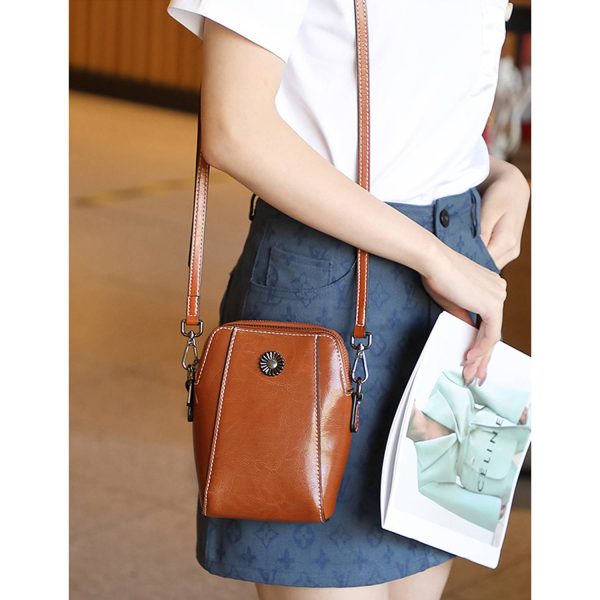 Genuine Leather Small Crossbody Purses for Women Phone Bag - Image 3