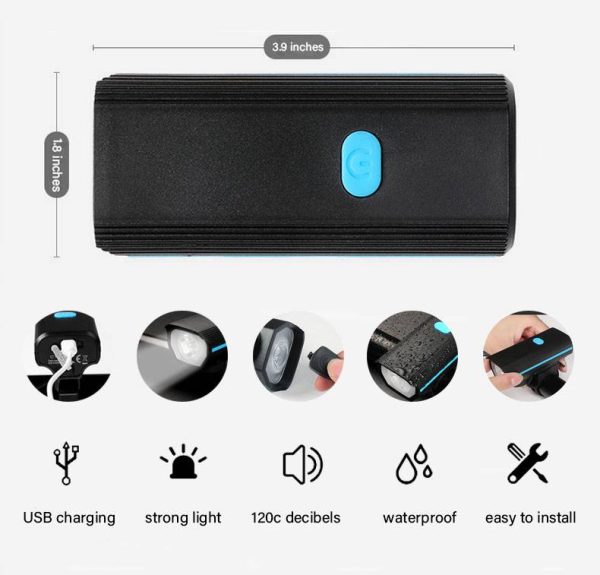 Ultra Bright Rechargeable Bike Lights with Electric Bell - Image 7