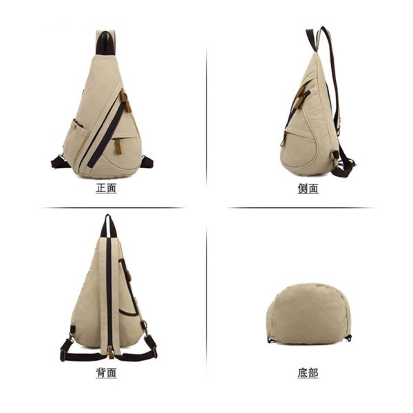 Canvas Small Crossbody Backpack Casual Daypack for Men Women - Image 5