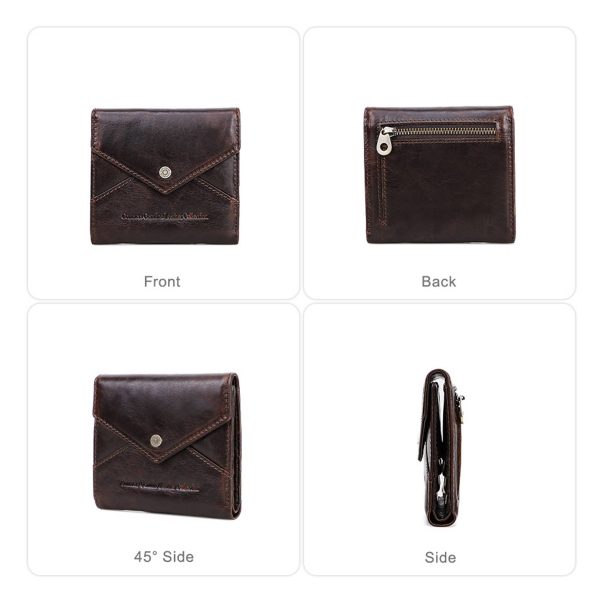 Genuine Leather RFID Magnetic Multiple positions Wallet - Image 3
