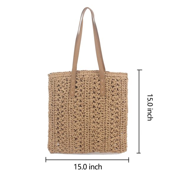Handwoven Straw Beach Bag for Travel - Image 5
