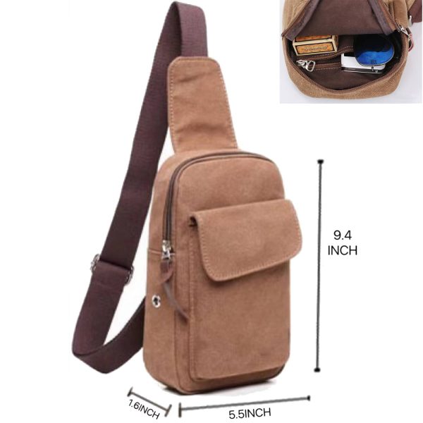 Canvas Crossbody Backpack for Women & Men Chest Bag - Image 7