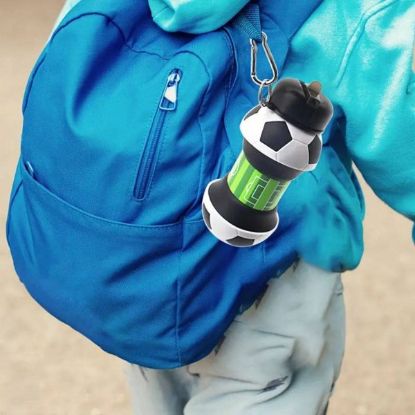 19oz Portable Foldable Silicone Sports Water Bottle For Kids - Image 7