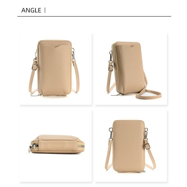 Pu Small Mobile Phone Crossbody Bag with Card Slots - Image 7