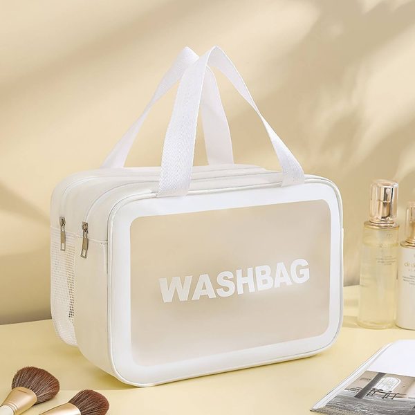 Waterproof Frosted PVC Toiletry Bag w/ Double Layer Design - Image 5