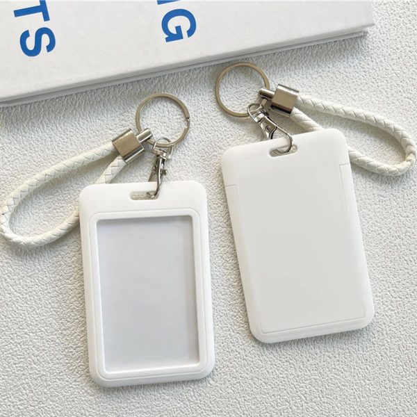 Plastic Name Tag Holder With Key Chain - Image 6