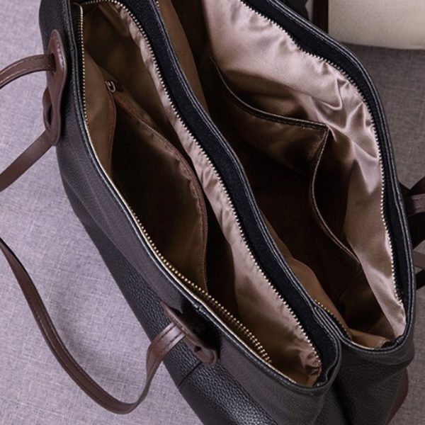 Geniune Leather Commuter Tote Bag - Image 4