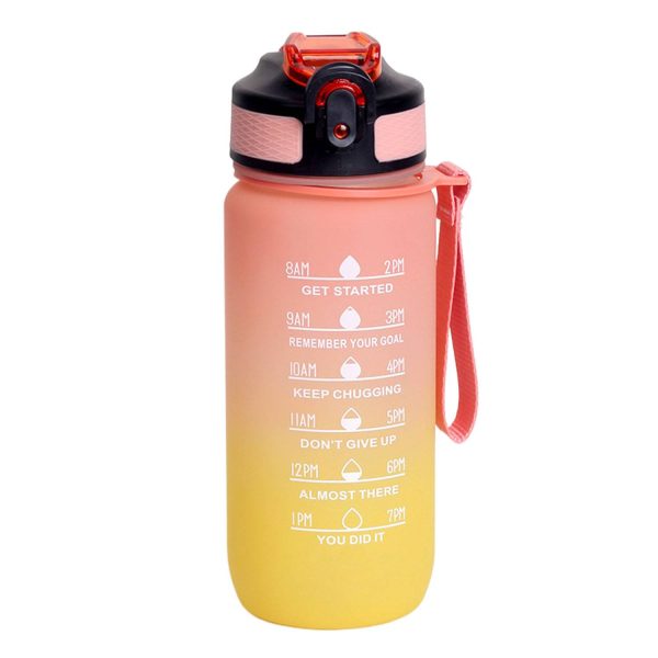 20oz Gradient Plastic Sports Bottle Lockable Straw Lid - Image 5