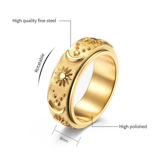 Rotatable Stainless Steel Anxiety Relief Ring - Image 3