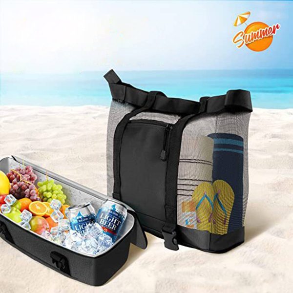 Nylon Mesh Beach Tote Bag - Image 4