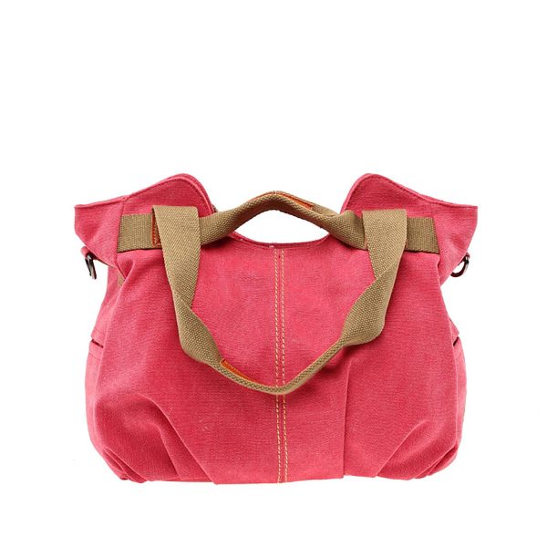 Vintage Shell-Shaped Canvas Shoulder & Tote Bag - Image 2