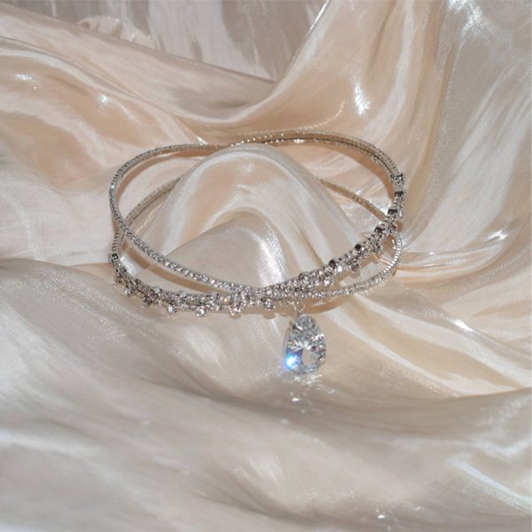 Alloy Flash diamond zircon drop collar - Image 2