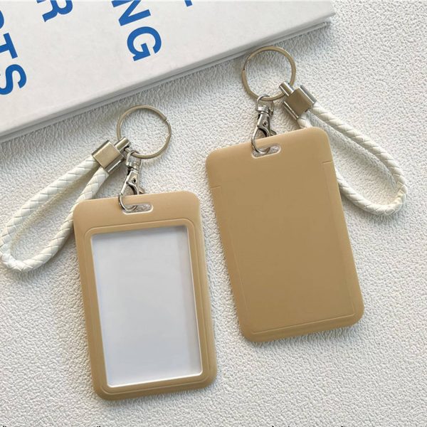 Plastic Name Tag Holder With Key Chain - Image 4