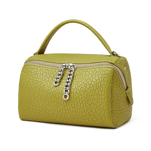 Genuine Leather zipper cross-body women's bag handbag - Image 5