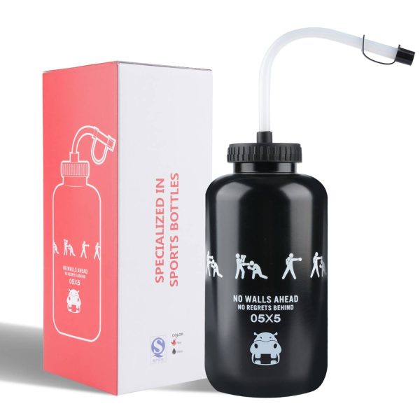 34oz Sports Bottle With Long Straw