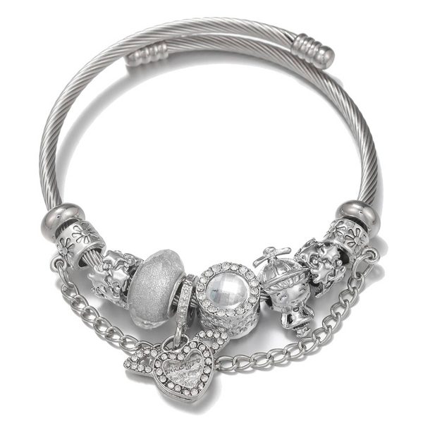 Alloy Cupid heart pendant bracelet