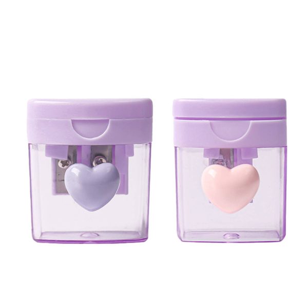 Cute Cartoon Pencil Sharpener with Lid for Kids – Manual - Image 3