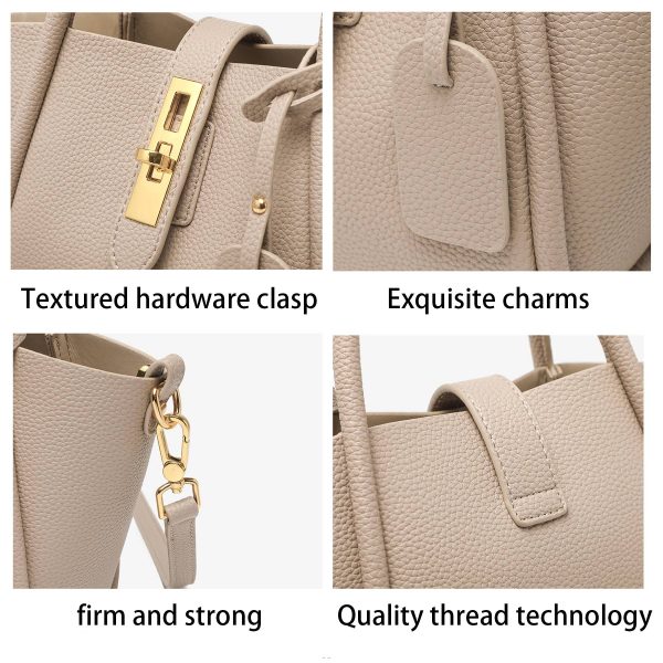Genuine Leather Stylish cross-body bucket bag - Image 5