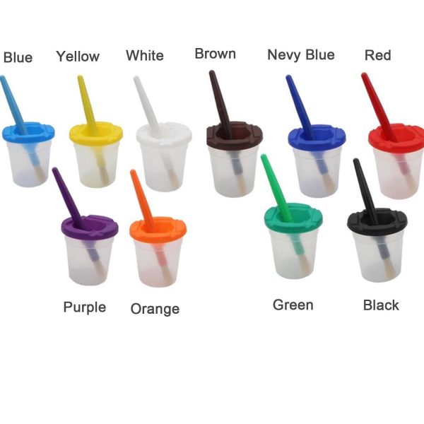 Paint Cups W/Colored Lids