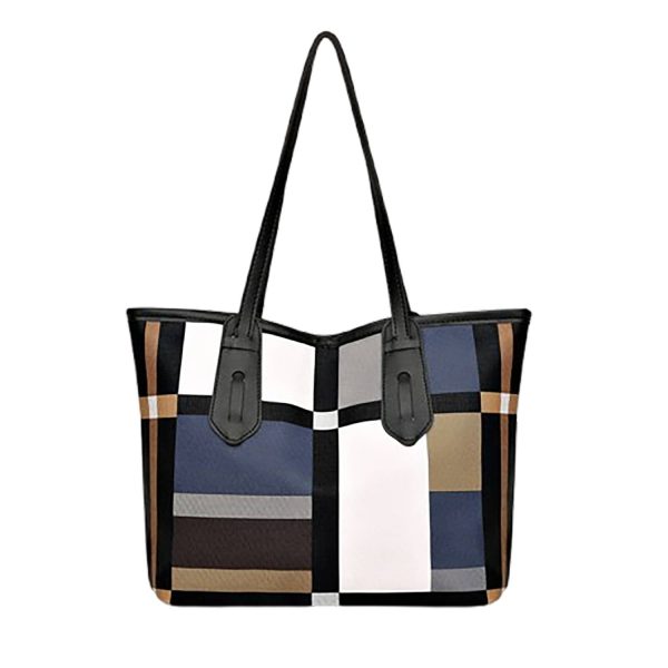 PU Leather Large-Capacity Tote Bag w/ Plush Pendant - Image 4