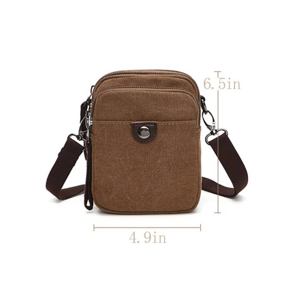 Canvas Crossbody Bag w/ Detachable Shoulder Strap - Image 6
