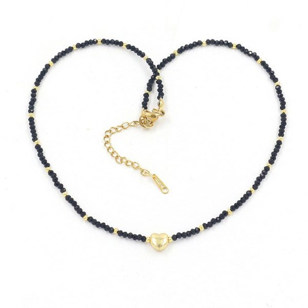 Colorful Mini Crystal Beaded Necklace - Image 2