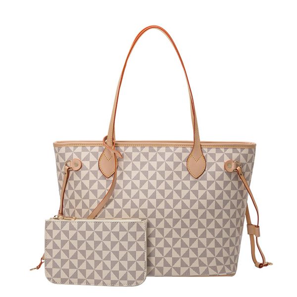 Pvc Check Waterproof Tote Bag For Women