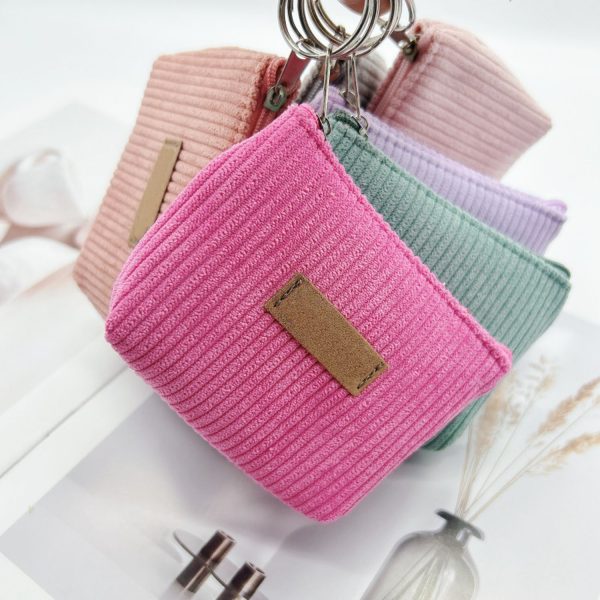 Compact Durable Hand Held Canvas Wallet w/ Zipper Closure - Image 8