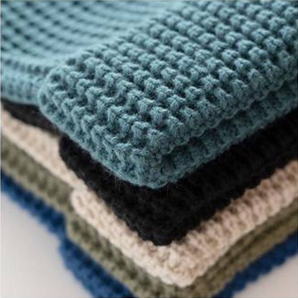 Solid color loose knit hat beanie - Image 8