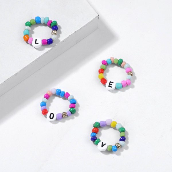 Plastic Stylish stretch beaded rings - Image 2