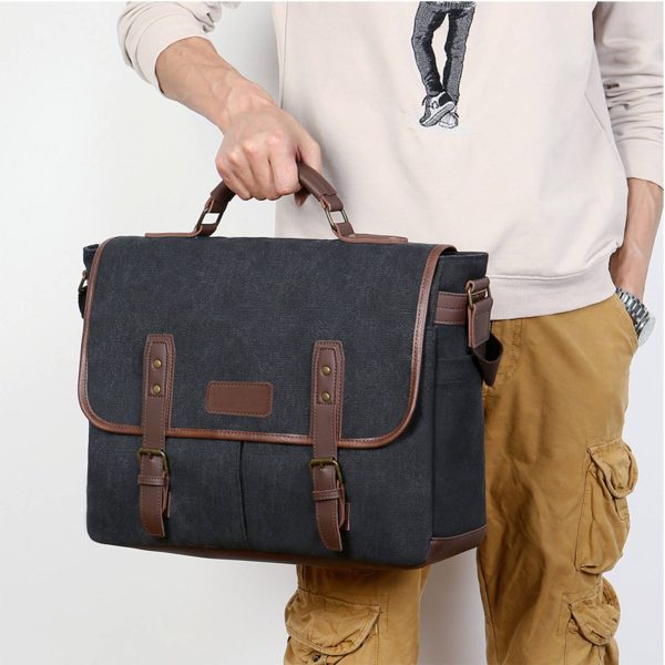 Cavas Vintage Men Briefcases Laptop Messenger Bag - Image 8