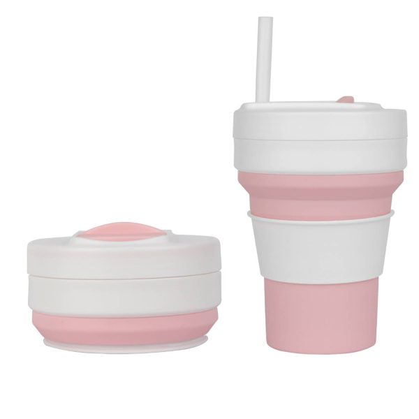 11 Oz Folding Travel Mug W/ Straw - Image 3