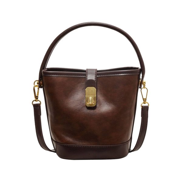 PU Tote Bag w/ Adjustable Strap and Lock Closure - Image 4