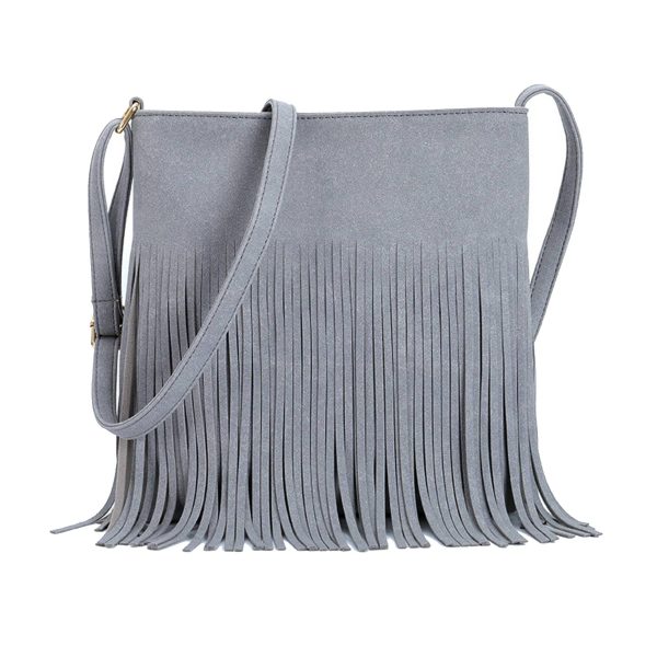 PU leather Fringe Hobo Tassel crossbody bag for Women - Image 4