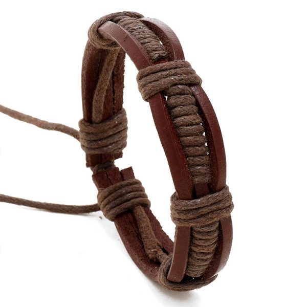 PU Simple hand-woven men's bracelets - Image 2