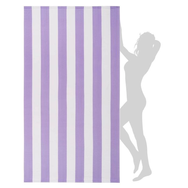 Lightweight Quick-Dry Colorful Striped Beach Towel - Image 8