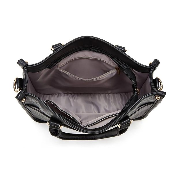 Vintage Large Capacity Pu Leather Handbag - Image 5