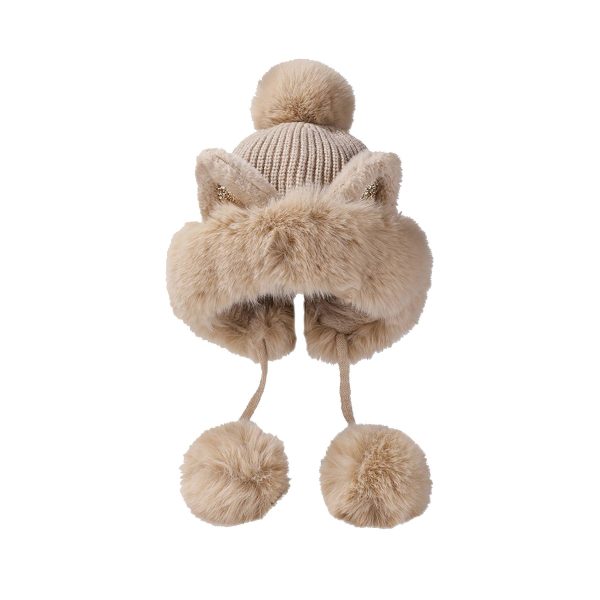 Women Winter Warm Cute Cat Ears Knitted Beanie Hat - Image 2