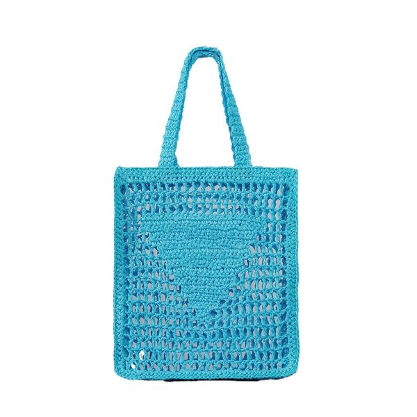 Spacious Crochet Beach Tote Bag – Straw & Mesh - Image 6