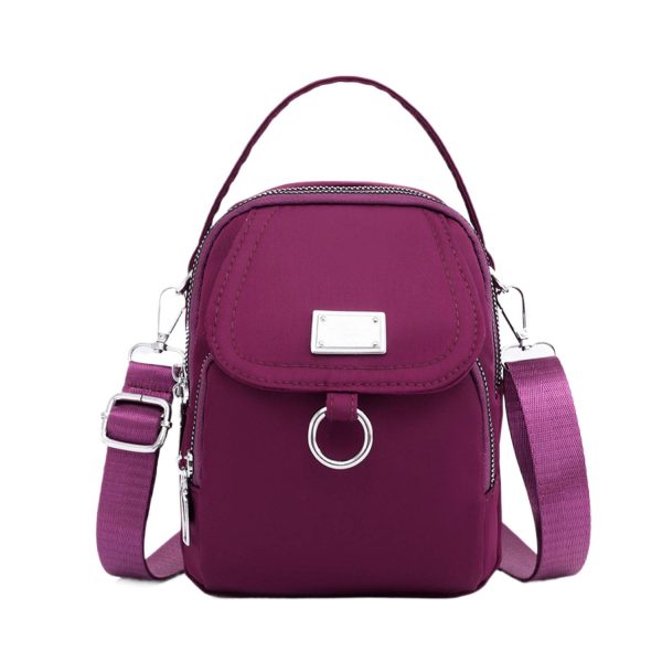 Lightweight Compact Oxford Crossbody Bag w/ Large Capacity - Image 2