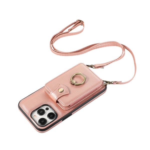 PU Leather Crossbody Phone Case w/ Wallet and Stand - Image 2