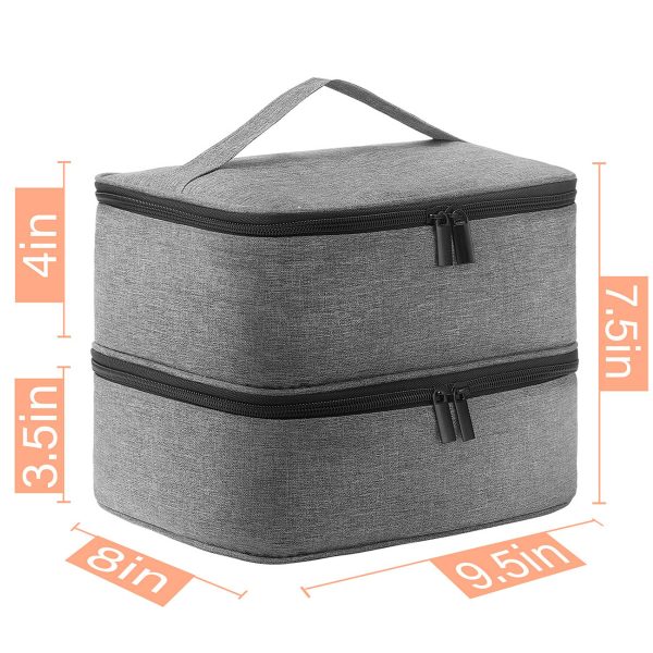 Oxford Double Layer Nail Polish Storage Makeup Bag - Image 5