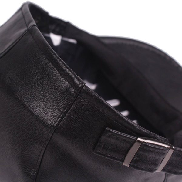 PU Leather Fashion Beret Hat Flat Cap - Image 4