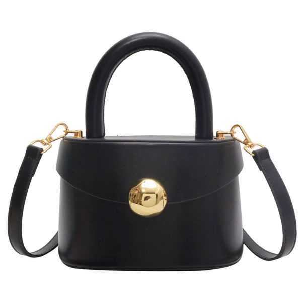 Genuine Leather Semi-round hand-held crossbody bag - Image 2