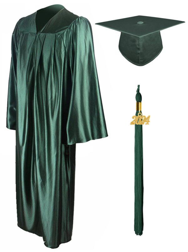 Shiny Graduation Gown Cap Tassel Set - Image 7