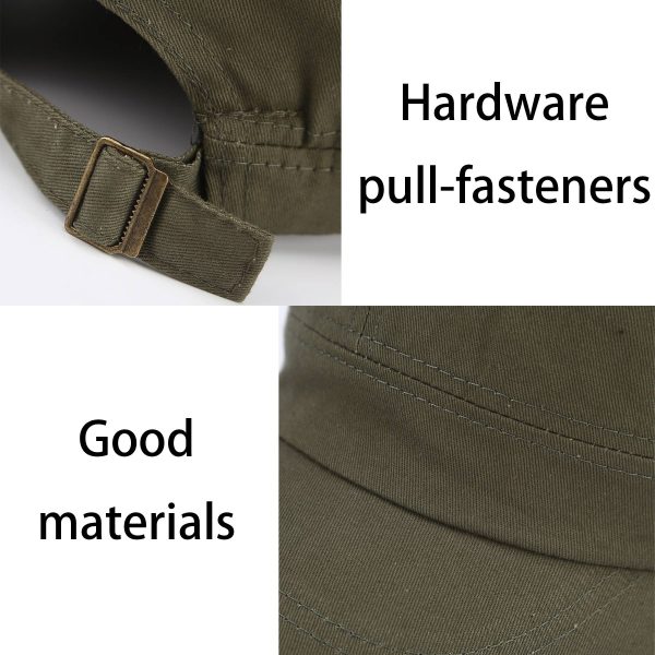 Cotton Summer simple monochrome flat hat for men - Image 6