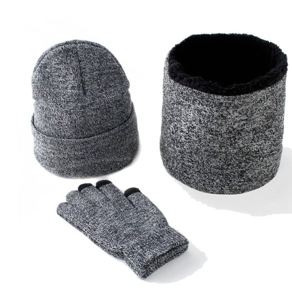 Knitted Hat Scarf Gloves - Image 5