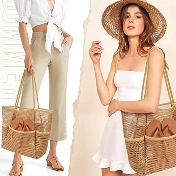 Nylon Foldable Swim Large Beach Tote Bag - Image 7