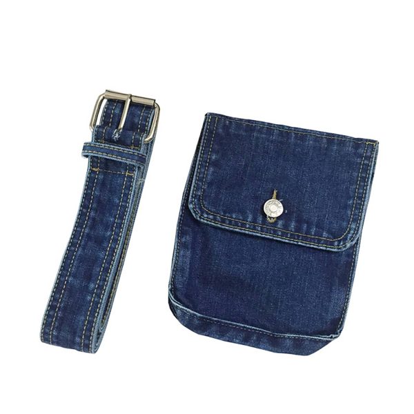 Vintage Denim Detachable Waist Bag - Image 4